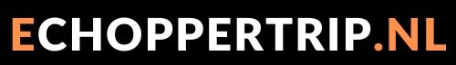 Logo echoppertrip.nl in witte letters
