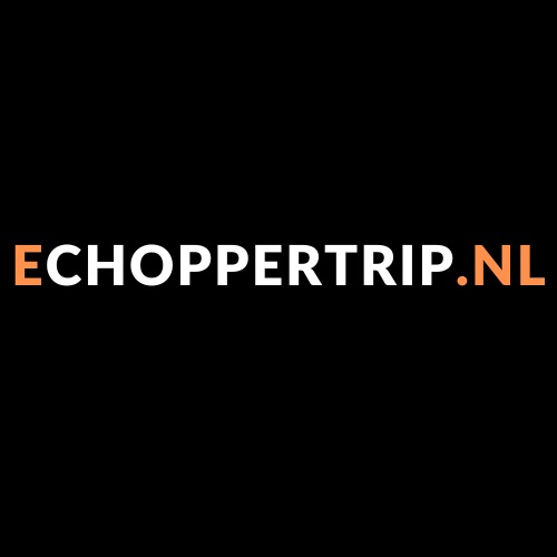 Logo echoppertrip.nl in witte letters